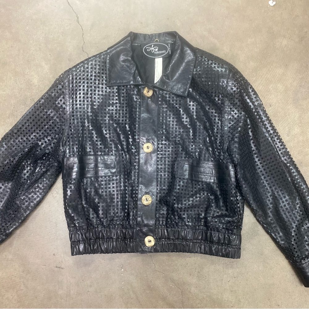 Hettabretz Women's Black Leather  Jacket
